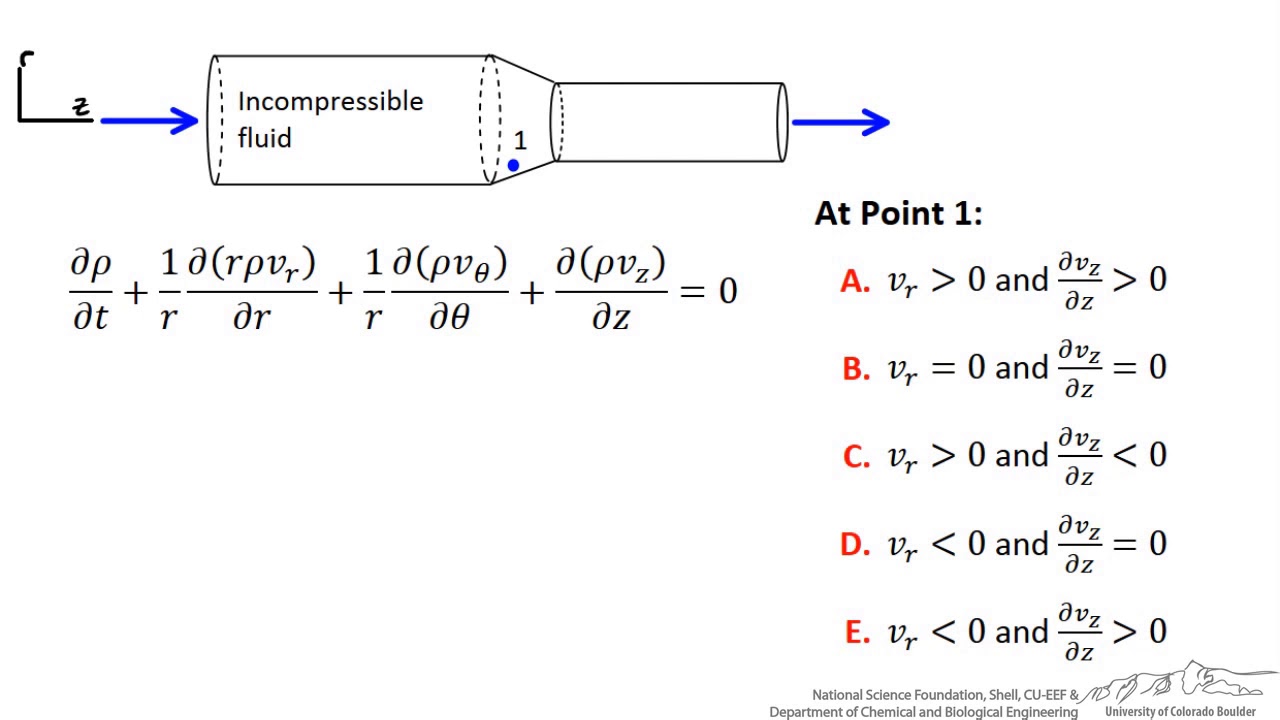 continuity equation cylindrical coordinates